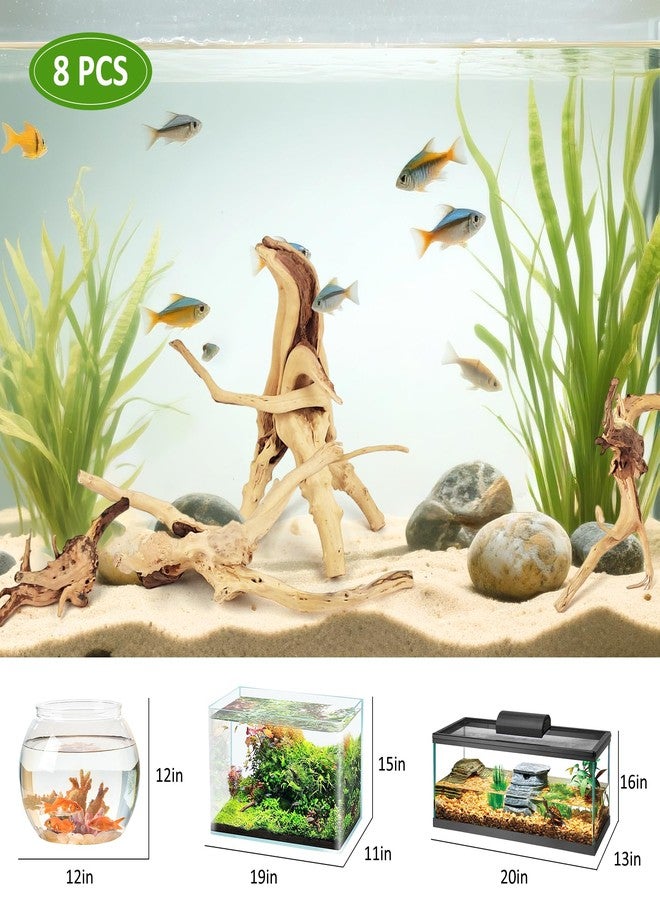 Axigundaone 8 Pcs Natural Spider Woods, 4-8 Inch Small Driftwood Branches, Aquarium Driftwood for Reptile Fish Tank Decorations - Image 2